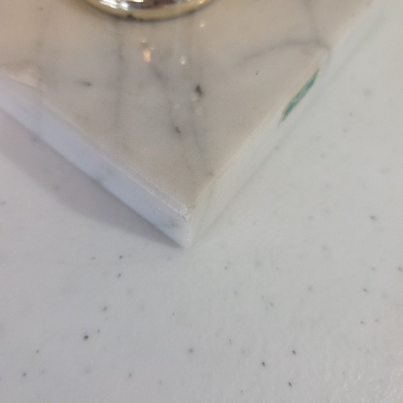 Vintage Italian Marble 3" Base Square Lamp Genie Handle Style 1950s Electric - Picture 12 of 15